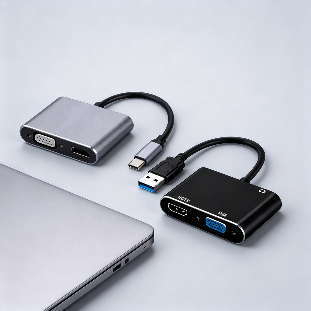 Audio Music Splitter - Адаптер USB 3.0/TYPE-C на HDMI/VGA с