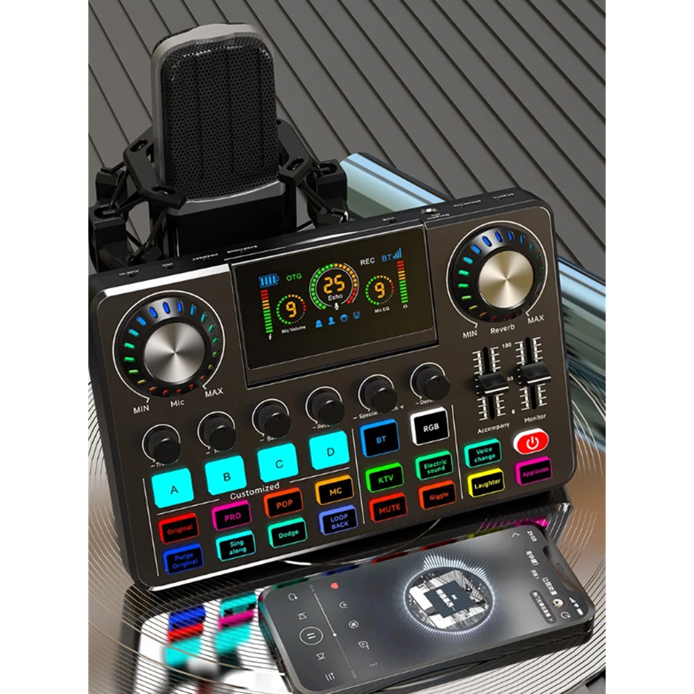 Audio Music Voice Changer - Аудиомикшер DTC5, звуковая карта для живых
