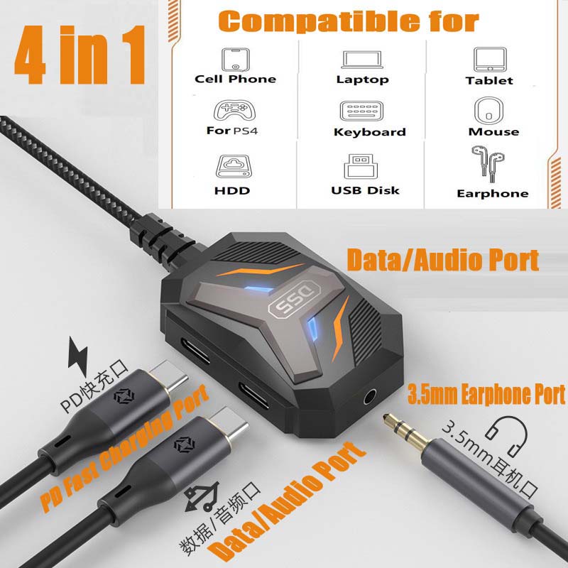 Audio Music Splitter - Адаптер-разветвитель Type-C: USB-C на 3,5 мм