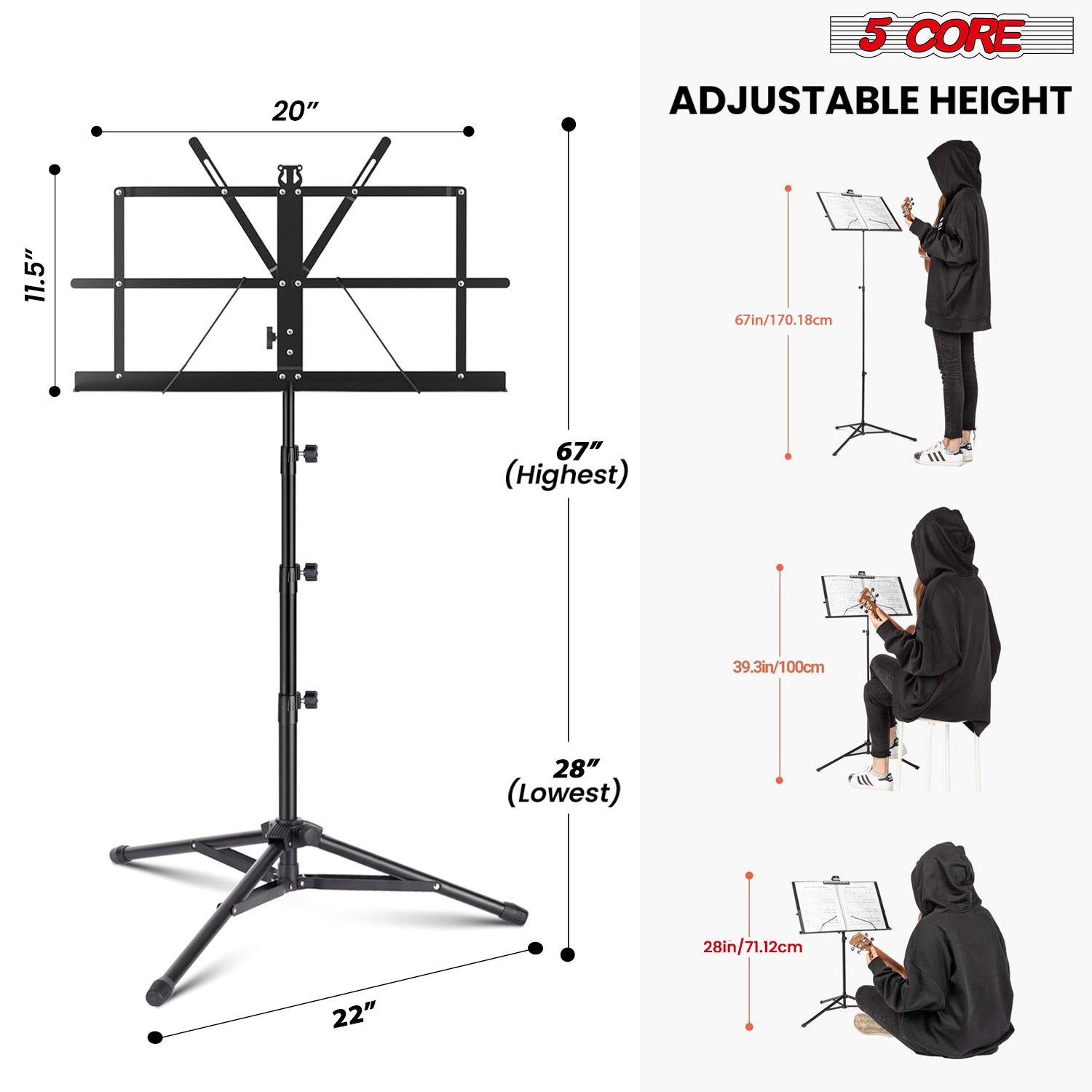 Музыкальная подставка на 5 нот – обзор и цена Music Stand Folding