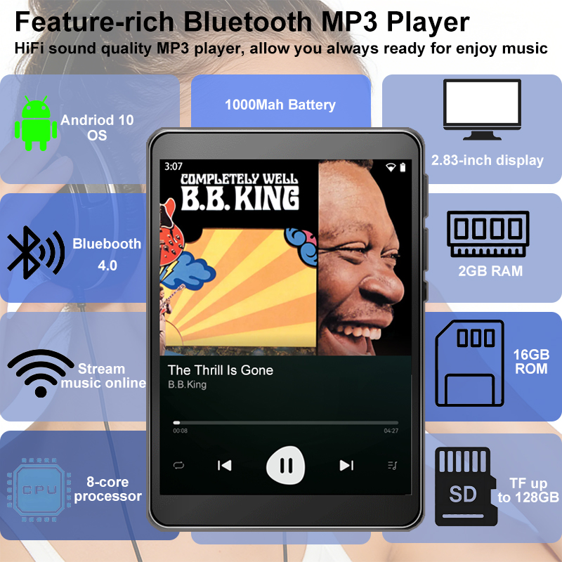 WiFi MP3-плеер Android 10, онл – обзор и цена Audio Music Download Mp3